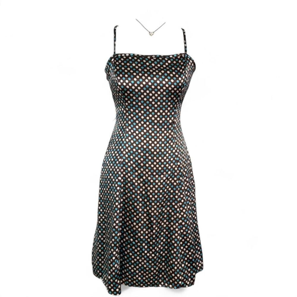 Polka Dot Y2K Coquette Jodi Kristopher Baby doll Square Neck Dress size Large
